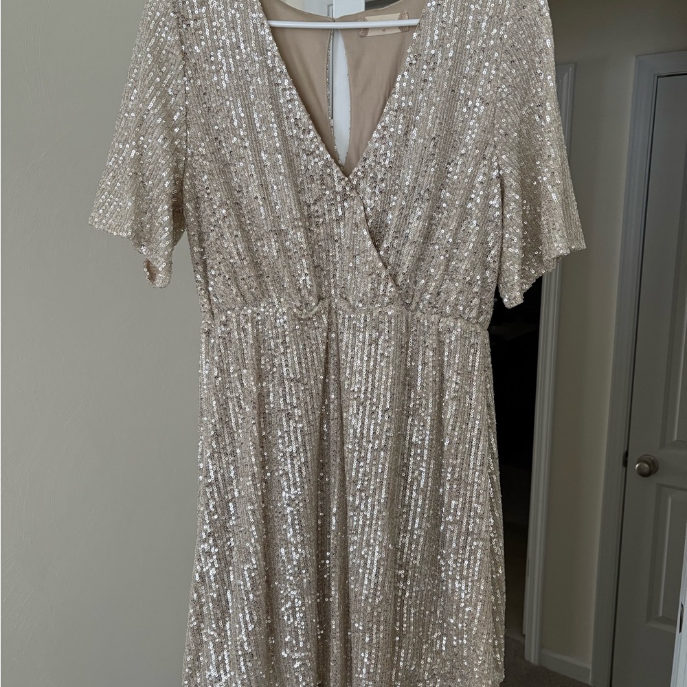 Altar'd State Sparkling Sequin Mini Dress